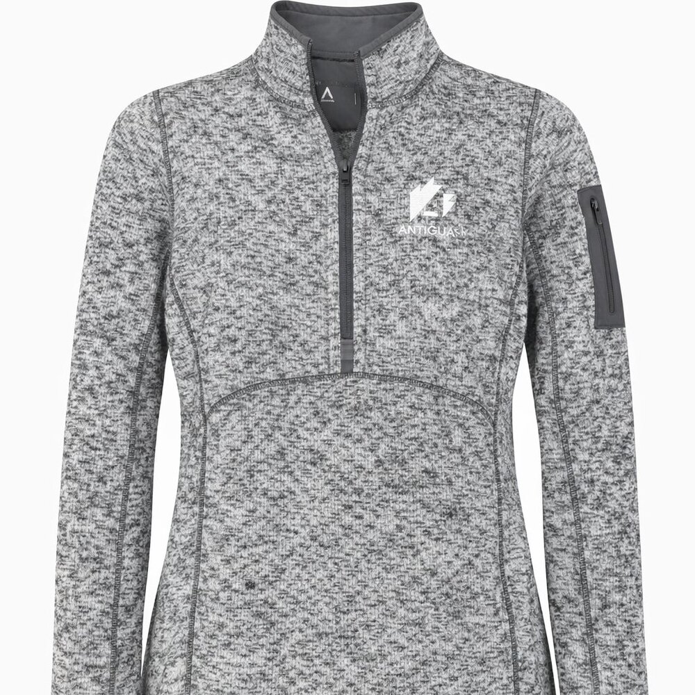 Antigua Women's Quarter-Zip Pullover with A Basin Embroidery - Size Small